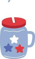 Drink Cup 4th of july celebration freedom day vector