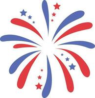 Firework 4th of july celebration freedom day vector