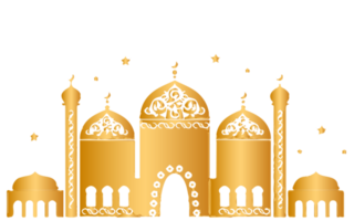 islámico dorado mezquita png