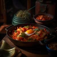 The most famous Korean traditional food Kimchi. photo