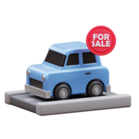 Car For Sale 3D Illustration png