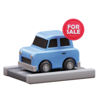 auto per vendita 3d illustrazione png