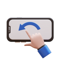 Hand Gesture Rotate 3D Illustration png