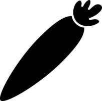 Carrot icon in black color. vector