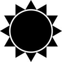 Sun icon or symbol in flat style. vector