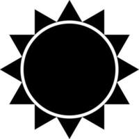 Sun icon or symbol in flat style. vector