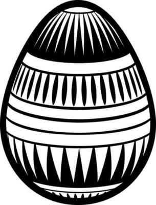 Easter egg glyph icon in Black and White color.