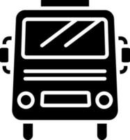 Illustration of bus icon in flat style. vector