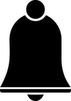 aislado campana icono en negro y blanco color. vector