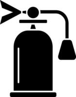 Flat style fire extinguisher icon in Black and White color. vector