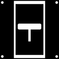 Flat style fire alarm icon in Black and White color. vector