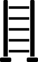 Black and White ladder icon in flat style. vector