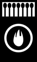 Black and White matchbox icon in flat style. vector