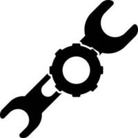 Maintenance icon in black color. vector