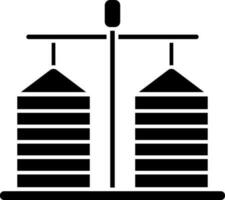 Illustration of Black and White silo icon. vector