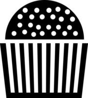 Muffin icon or symbol in flat style. vector