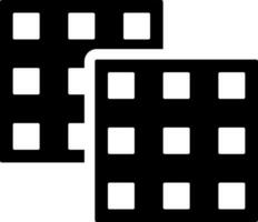 Wafer icon or symbol in Black and White color. vector