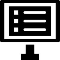 Desktop icon or symbol in flat style. vector