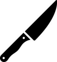 Illustration of knife icon in black color. vector