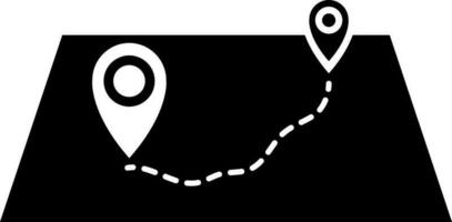 Street location tracking icon in flat style. vector