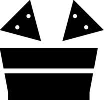 Nacho chips icon in Black and White color. vector