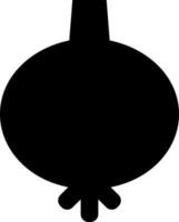 Glyph onion icon in black color. vector