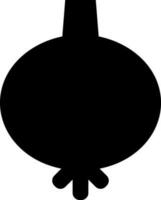 Glyph onion icon in black color. vector