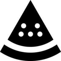 Slice of watermelon icon in Black and White color. vector