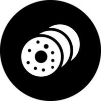 Black and White illustration of donuts icon. vector