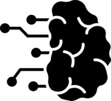 Illustration of artificial brain icon. vector