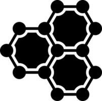 Graphene icon or symbol in Black and White color. vector