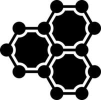 Graphene icon or symbol in Black and White color. vector