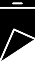Isolated mobile display glyph icon. vector