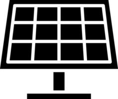 Solar panel glyph icon or symbol. vector