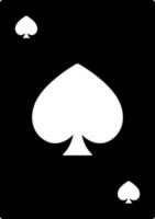 Black and White illustration of playing card icon. vector