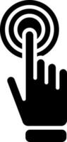 Hand touch icon in Black and White color. vector