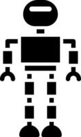 Illustration of robot icon in flat style. vector