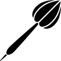 Black and White illustration of dart arrow icon. vector