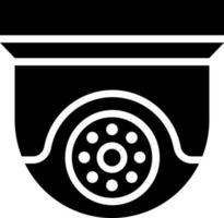 CCTV  closed circuit television Camera icon in Black and White color. vector