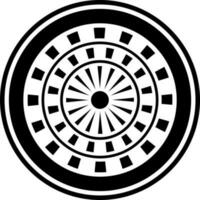 Dartboard icon in Black and White color. vector