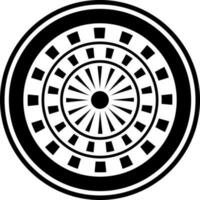 Dartboard icon in Black and White color. vector