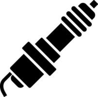 Spark plug icon in Black and White color. vector