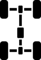 Chassis icon or symbol in Black and White color. vector