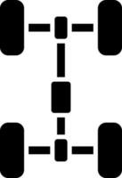 Chassis icon or symbol in Black and White color. vector