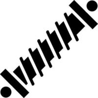 Shock absorber icon in Black and White color. vector