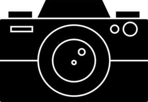 Digital camera icon in Black and White color. vector