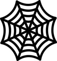 Black and White spider web icon in flat style. vector
