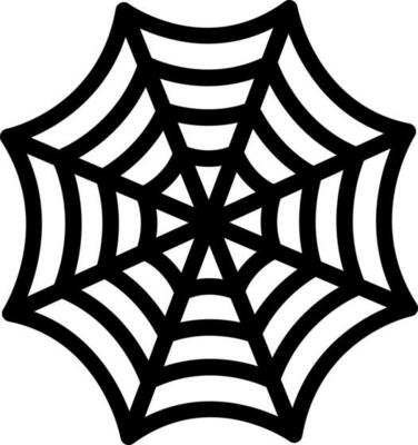 Black and White spider web icon in flat style.