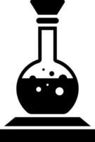 Flat style potion icon in Black and White color. vector