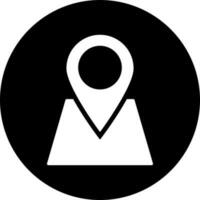 Black and White map navigation icon in flat style. vector